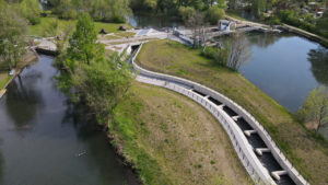 Technisches Denkmal Spreewehrmühle, Großes Spreewehr, Fischtreppe, Spree